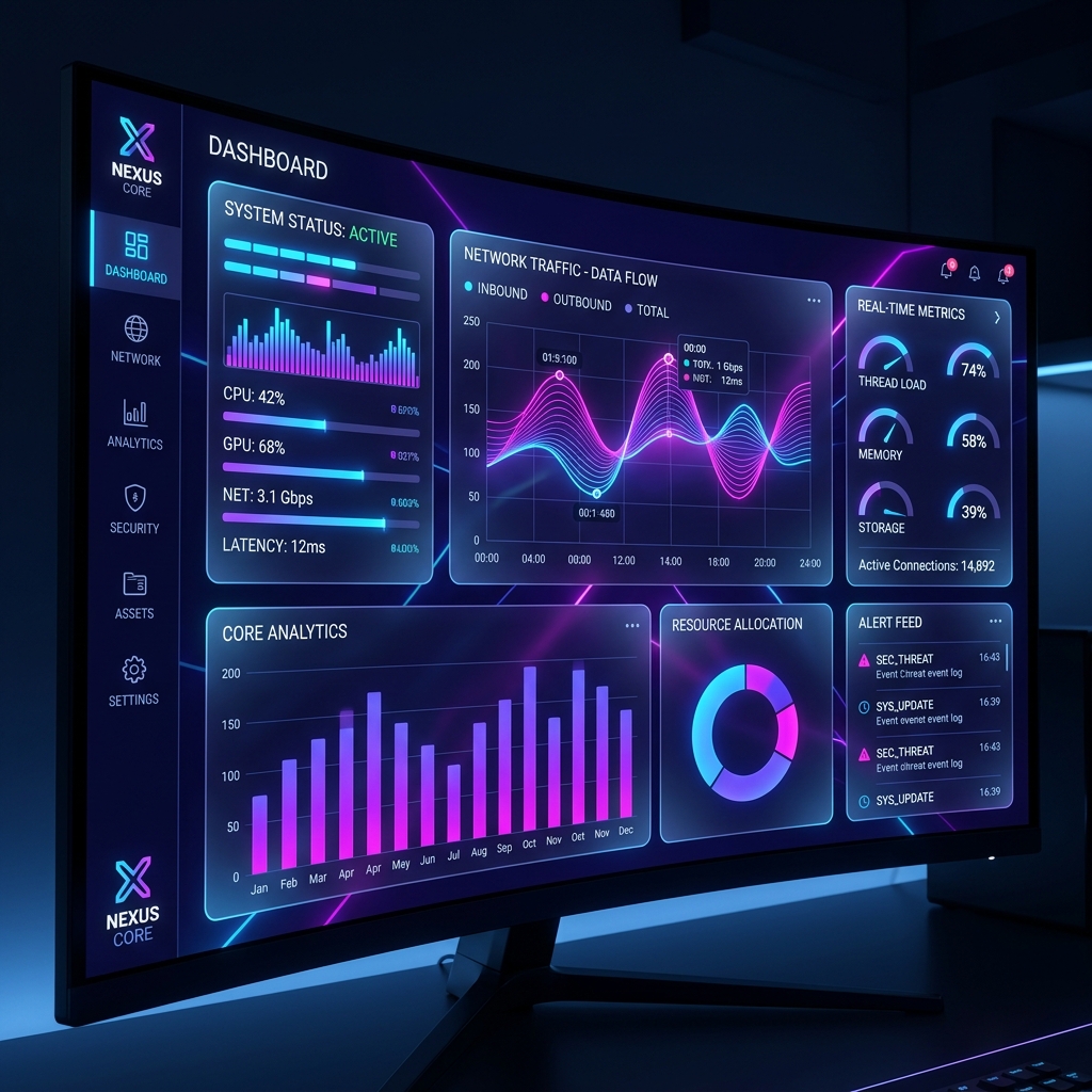 AetherFlow Modern Dashboard Graphic